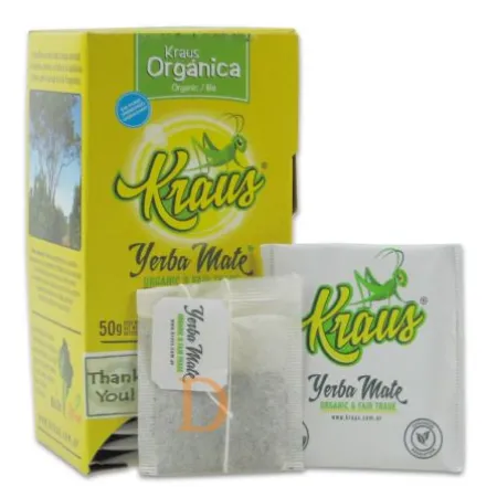Bio Mate Tee - KRAUS ORGANICA - 25 Teebeutel (Fair Trade & ungeräuchert) - Mate Tee aus Argentinien