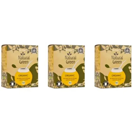 Bio Mate Tee - Natural Green ORGANIC 3 x 500g - Mate Tee mit Stängel (natürlich gereift & ungeräuchert) VAKUUMVERPACKT
