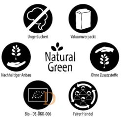 Bio Mate Tee - Natural Green CHIMARRAO - Mate Tee aus Brasilien 1kg (Matepulver, vakuumverpackt)