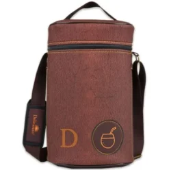 Bolso Matero "calabaza" braun Lederoptik - geschlossene Mate Tasche aus Schaumstoff