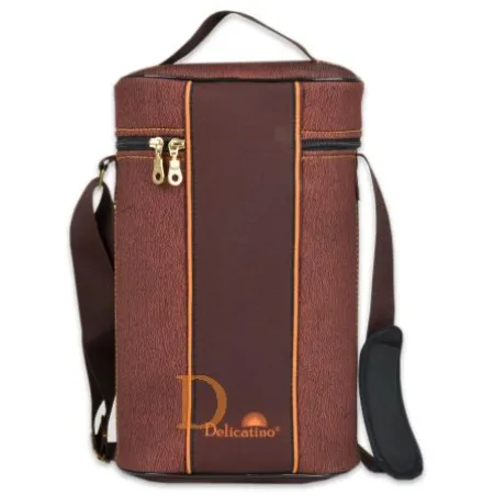 Bolso Matero "calabaza" braun Lederoptik - geschlossene Mate Tasche aus Schaumstoff