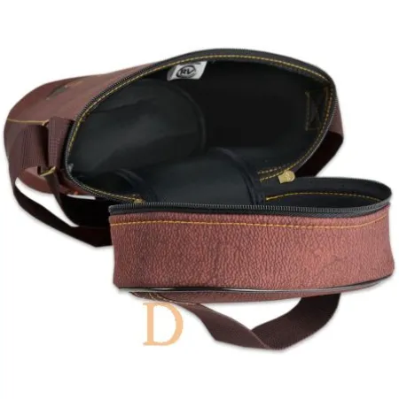 Bolso Matero "calabaza" braun Lederoptik - geschlossene Mate Tasche aus Schaumstoff