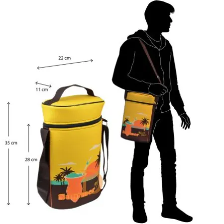 Bolso Matero "calabaza" braun Lederoptik - geschlossene Mate Tasche aus Schaumstoff