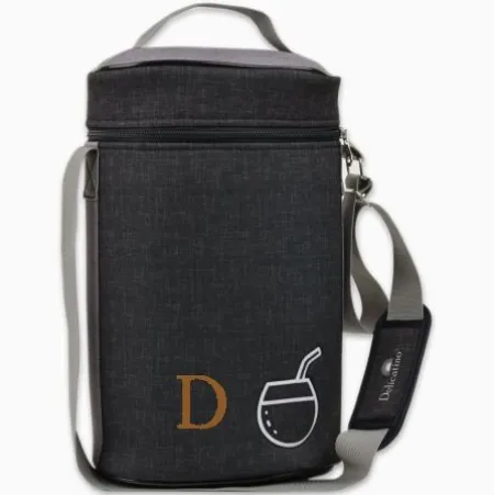 Bolso Matero "calabaza" dunkelgrau - geschlossene Mate Tasche aus Schaumstoff