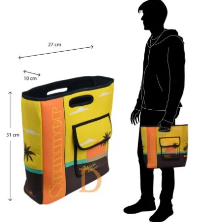 Bolso Picnic "Summer Beach Club" - offene Mate Tasche aus Schaumstoff