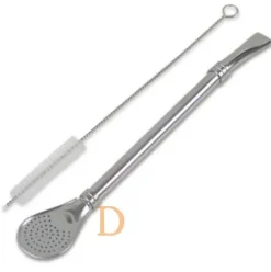 Bombilla Cuchara 19 cm - Edelstahl (mit Reinigungsbürste)