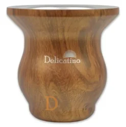 CUIA Edelstahl - Delicatino BRAUN in Holzoptik (doppelwandiger Thermo Becher)
