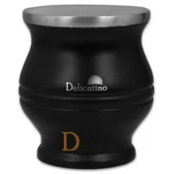 Mate Becher Edelstahl - Delicatino SCHWARZ (doppelwandiger Thermo Becher)