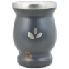 Mate Becher Edelstahl - Natural Green GRAU (doppelwandiger Thermo Becher)