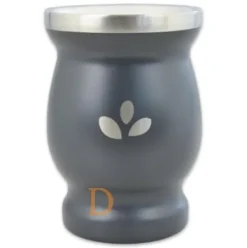 Mate Becher Edelstahl - Natural Green GRAU (doppelwandiger Thermo Becher)