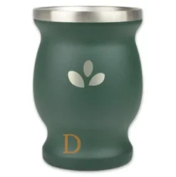 Mate Becher Edelstahl - Natural Green GRÜN (doppelwandiger Thermo Becher)
