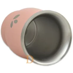 Mate Becher Edelstahl - Natural Green PINK (doppelwandiger Thermo Becher)
