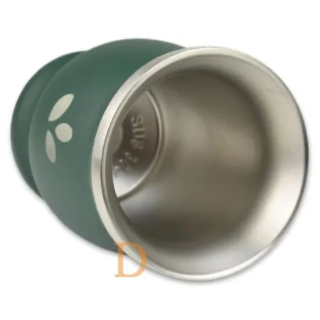 Mate Becher Edelstahl - Natural Green GRÜN (doppelwandiger Thermo Becher)