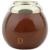 Mate Becher ESFERA braun - Keramik (brauner Becher mit weißer Innenseite)