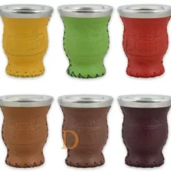 Mate Becher PLAYADITO - Glas mit Leder überzogen (versch. Farben sortiert)