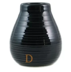 Mate Becher Rustico Keramik schwarz