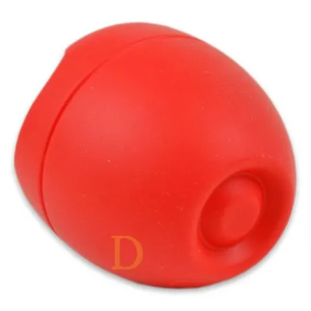 Mate Becher Silikon Delicatino ROT - mit Bombilla Cuchara 15,5cm (Extra flexibel)