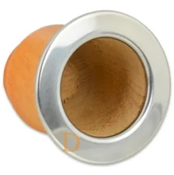 Mate Camionero de algarrobo con virola inox. - Matebecher aus Holz mit Edelstahlring