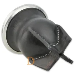 Mate de vidrio forrado en cuero negro (Glasmate mit schwarzem Leder überzogen)