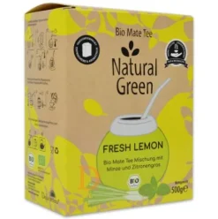 Natural Green FRESH LEMON - Bio Mate Tee Mischung aus Brasilien 500g (ungeräuchert, ohne Pulver) VAKUUMVERPACKT