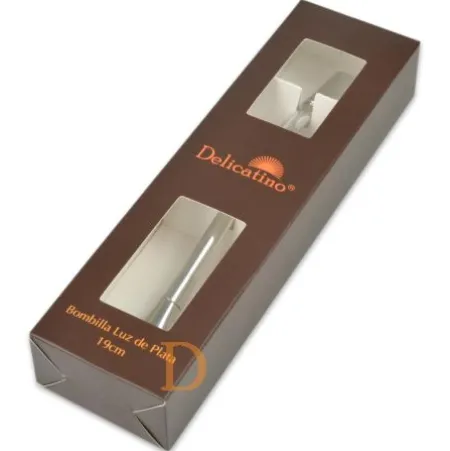Premium Bombilla Luz de Plata 19cm - Edelstahl (hochglanzpoliert, mit Reinigungsbürste)