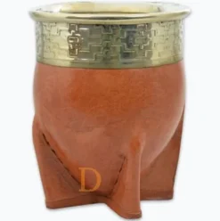 Premium Calabaza IMPERIAL (Matebecher aus KÜRBIS mit Leder überzogen und handverziert)