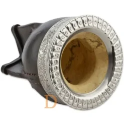 Premium Calabaza IMPERIAL (Matebecher aus KÜRBIS mit Leder überzogen und handverziert)