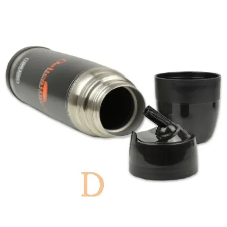 Termo Edelstahl LUMINOX - SCHWARZ 1L (Lumilagro Thermoskanne für Mate Tee)