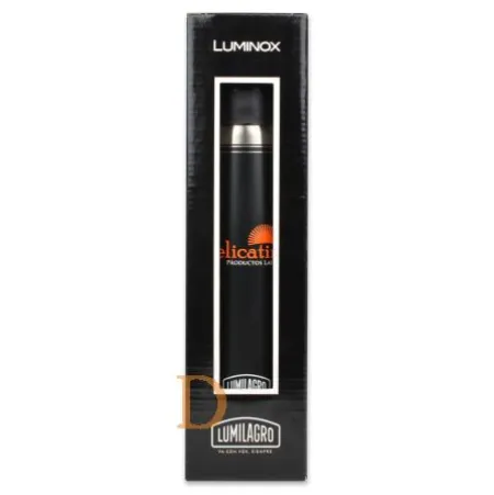 Termo Edelstahl LUMINOX - SCHWARZ 1L (Lumilagro Thermoskanne für Mate Tee)