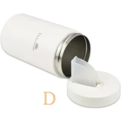 Yerbera Edelstahl Delicatino WEIß 16,5 x 9cm - Dose zur Aufbewahrung von Mate Tee